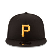 New Era Pittsburgh Pirates P Black Yellow 9FIFTY Snapback front view