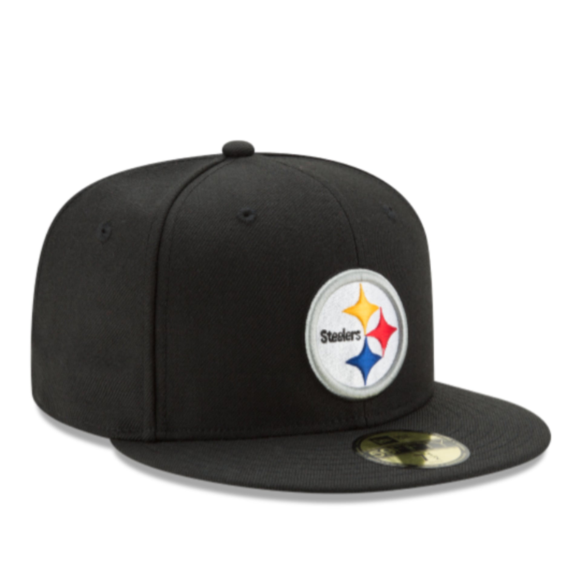New Era Pittsburgh Steelers Black 59FIFTY Fitted Cap front right view