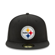 New Era Pittsburgh Steelers Black 59FIFTY Fitted Cap front view