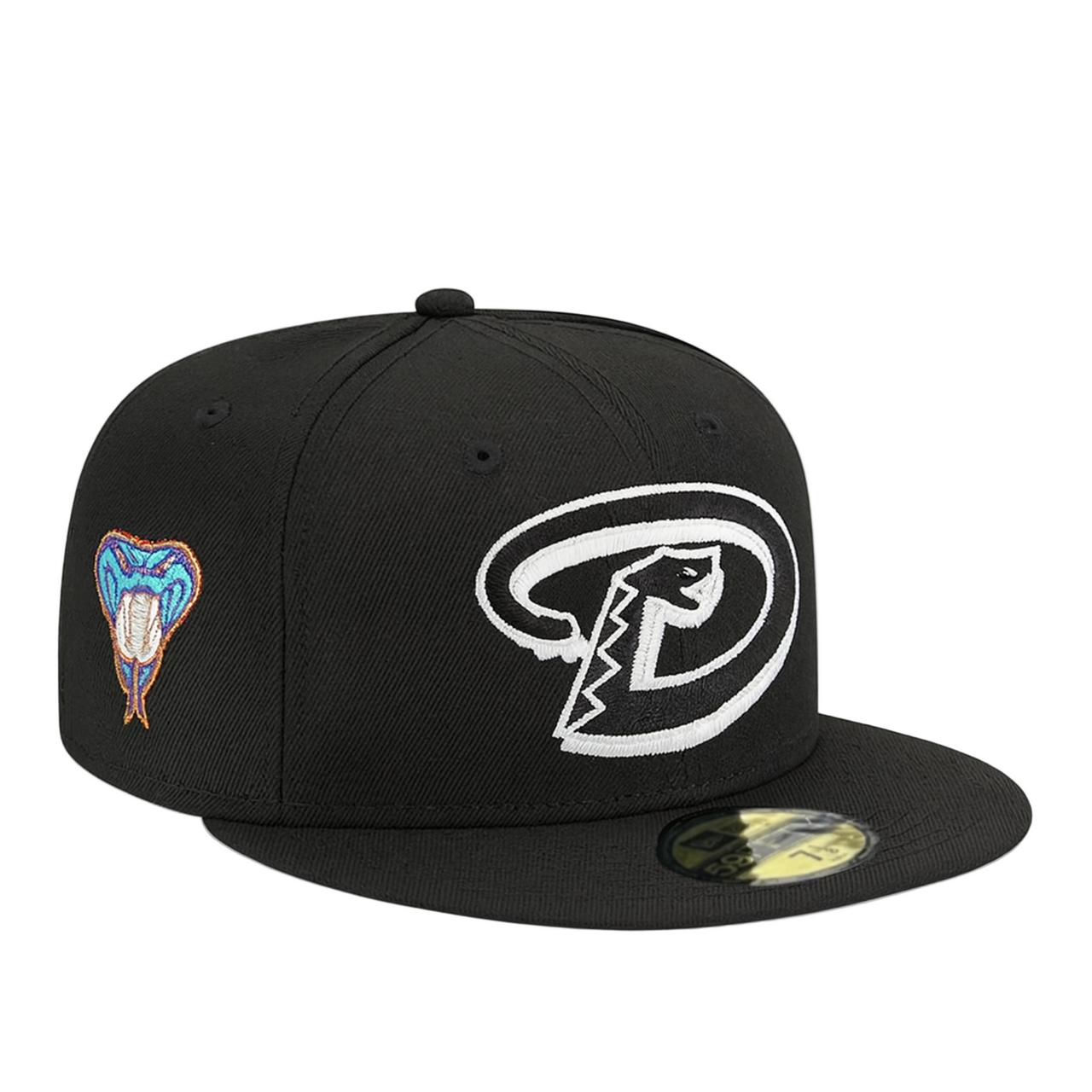 Front view of New Era x Alpha Industries Arizona Diamondbacks Black 59FIFTY Fitted Hat