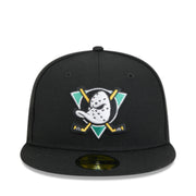 New Era Anaheim Ducks Black 59FIFTY Fitted Hat front view