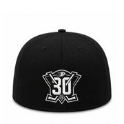 New Era Anaheim Ducks Black White 59FIFTY Fitted Hat back view