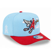 New Era Los Angeles Angels Cartoon 9FIFTY A-Frame Snapback Hat front right angle view