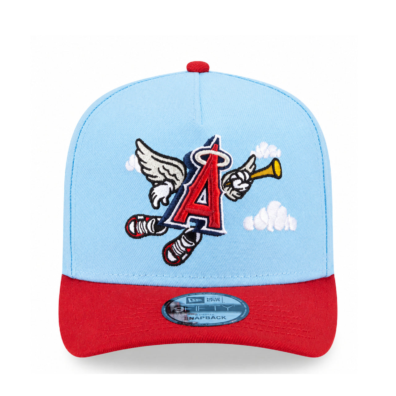 New Era Los Angeles Angels Cartoon 9FIFTY A-Frame Snapback Hat front view