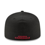 Back view of New Era Arizona Cardinals Black 59FIFTY Fitted Hat