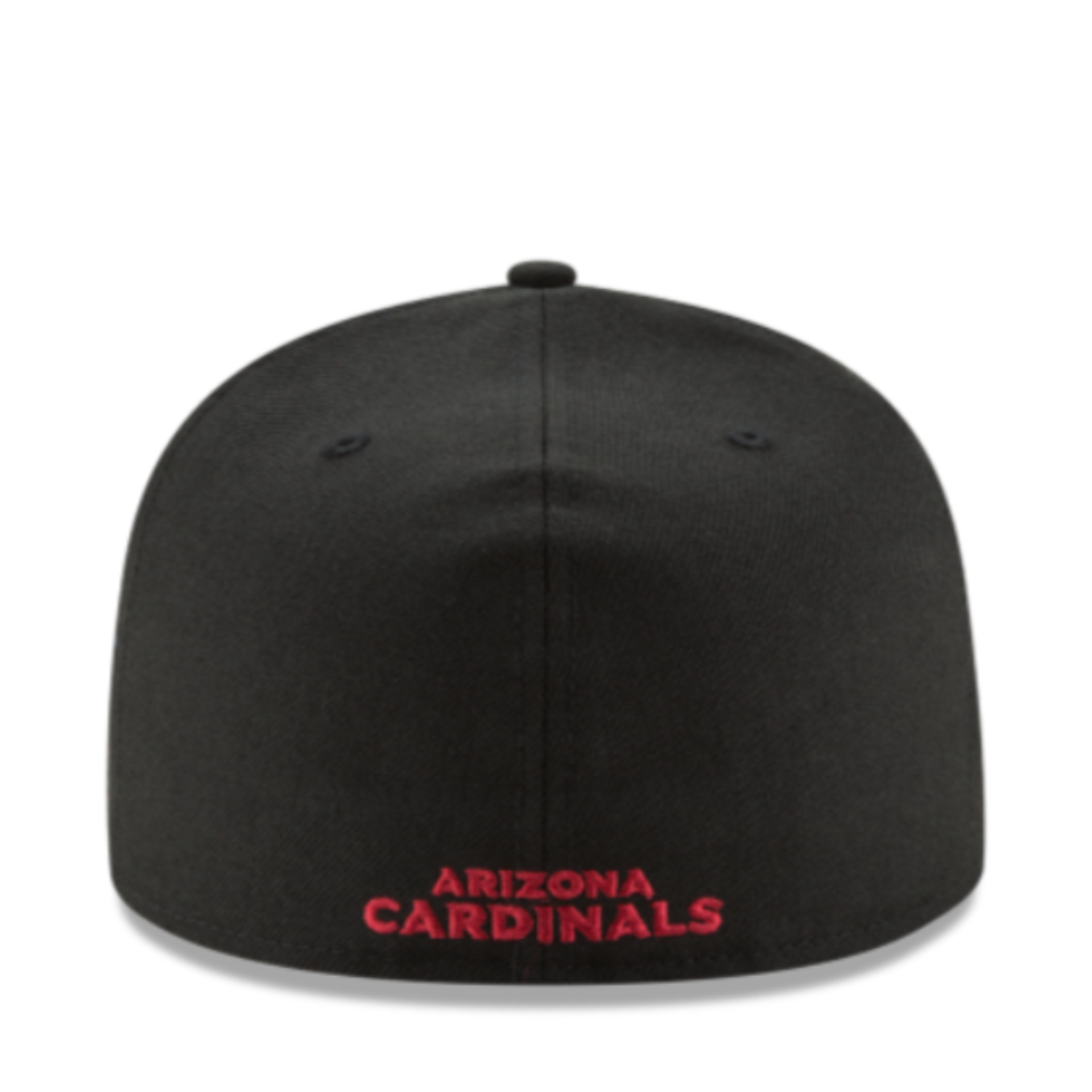 Back view of New Era Arizona Cardinals Black 59FIFTY Fitted Hat