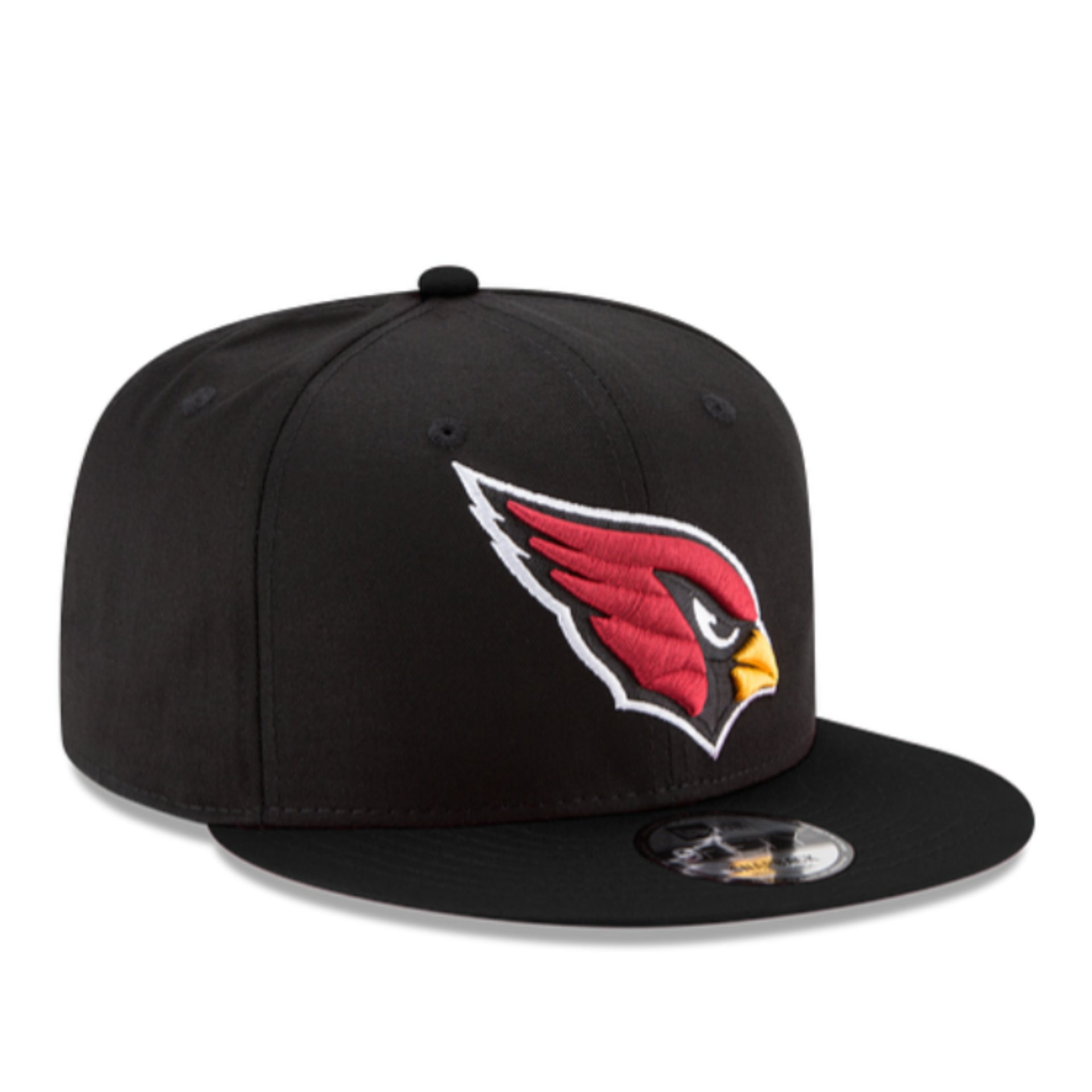 New Era Arizona Cardinals Black 9FIFTY Snapback Hat front right view