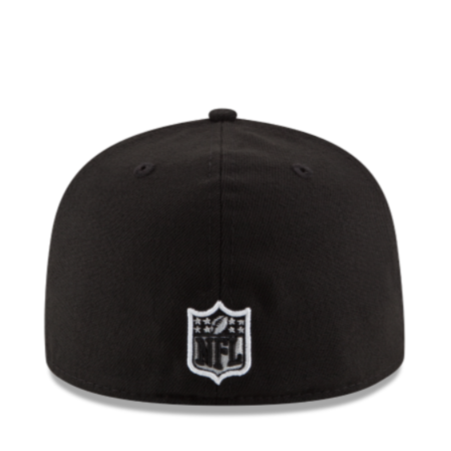 Back view of New Era Arizona Cardinals Black and White 59FIFTY Fitted Hat