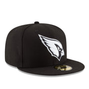 New Era Arizona Cardinals Black and White 59FIFTY Fitted Hat front right view