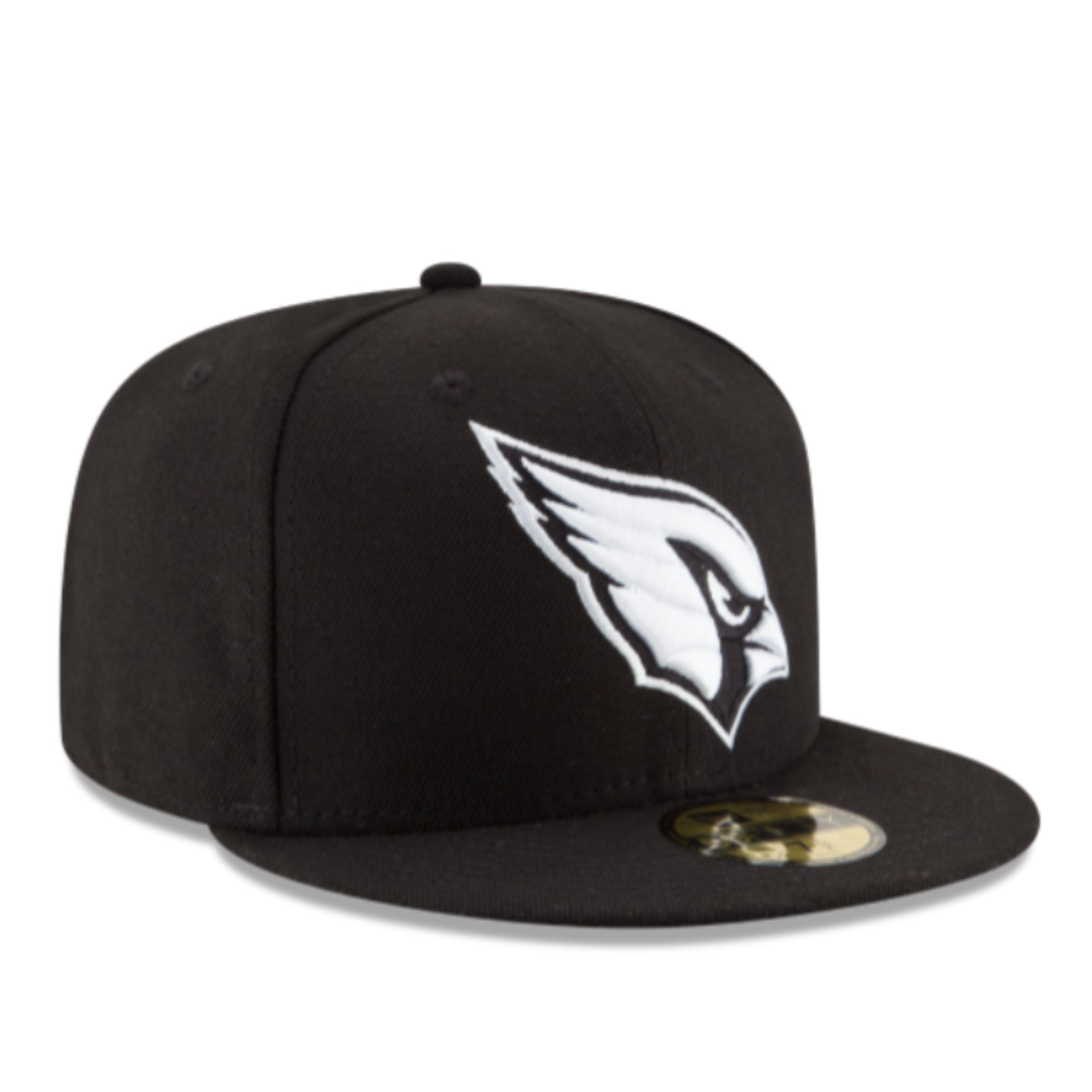New Era Arizona Cardinals Black and White 59FIFTY Fitted Hat front right view