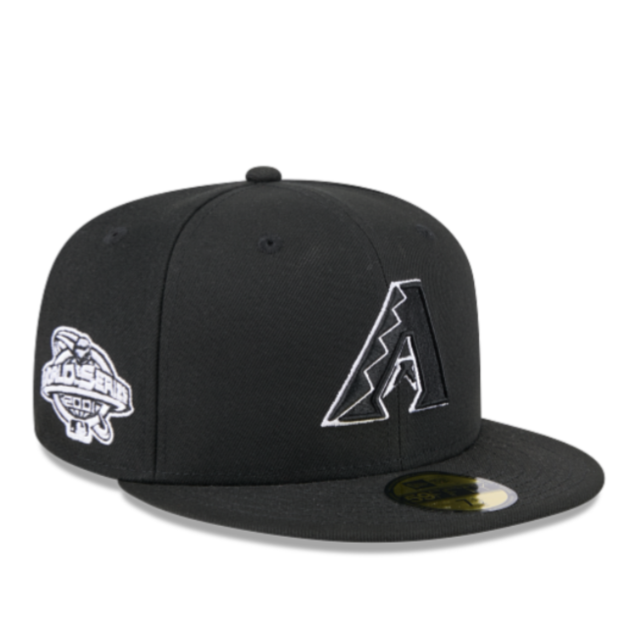 New Era Arizona Diamondbacks Black 59FIFTY Fitted Hat 2001 World Series side patch