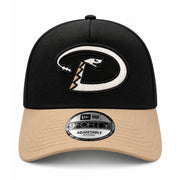 New Era Arizona Diamondbacks Black Khaki 1998 9FORTY A-Frame Snapback front view