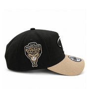 New Era Arizona Diamondbacks Black Khaki 1998 9FORTY A-Frame Snapback side patch view