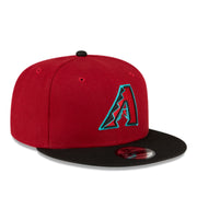New Era Arizona Diamondbacks Burgundy Black 9FIFTY Snapback Hat front right view