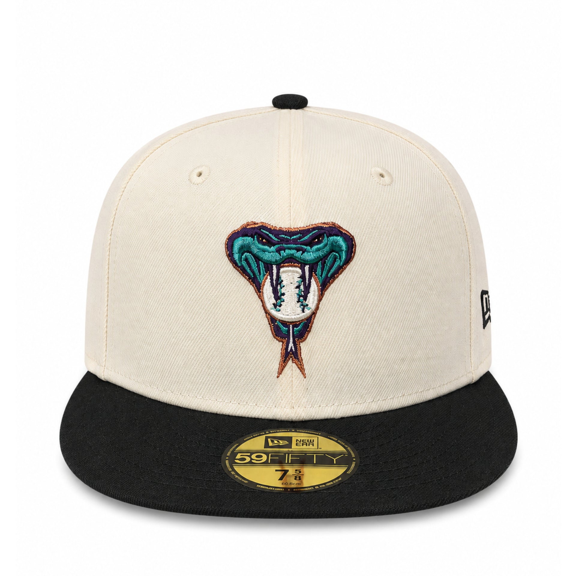 New Era Arizona Diamondbacks Chrome Black 59FIFTY Fitted Hat front view