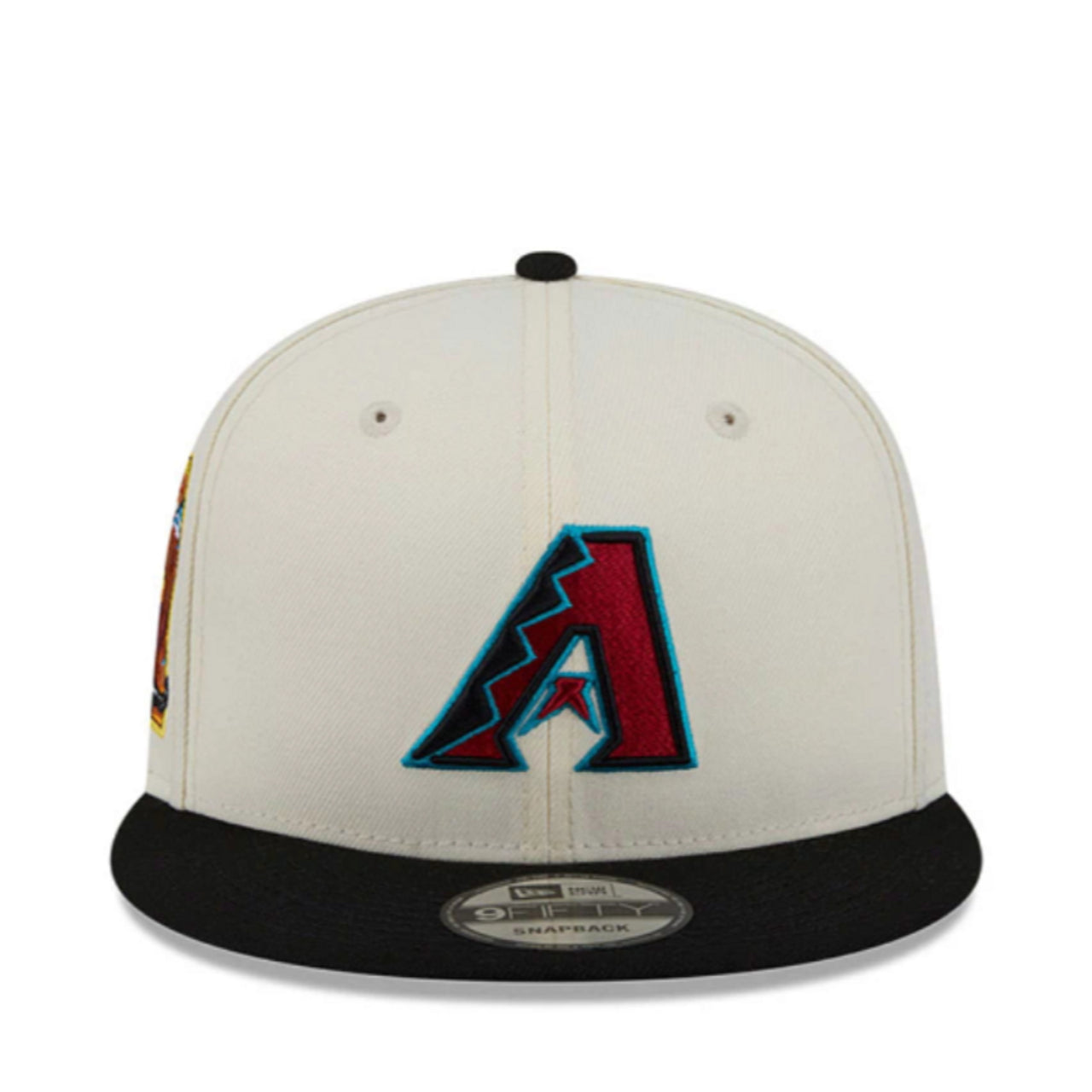 New Era Arizona Diamondbacks Localized 9FIFTY Snapback Hat - Chrome/Black 2 Tone front view