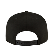 Back view of New Era Atlanta Braves All Black 9FIFTY Snapback Hat
