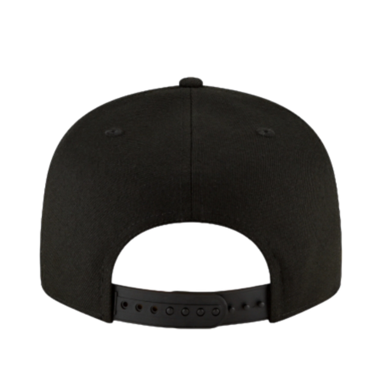 Back view of New Era Atlanta Braves All Black 9FIFTY Snapback Hat