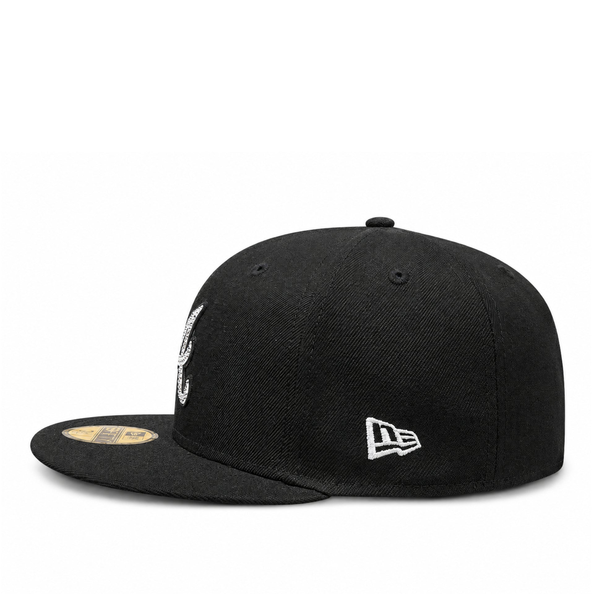 Blue baseball cap with MLB logo on a white background