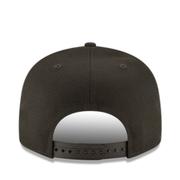 New Era Atlanta Braves Black White 9FIFTY Snapback Hat back view