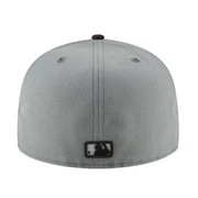 Back view of New Era Atlanta Braves Charcoal Black 2-Tone 59FIFTY Fitted Hat