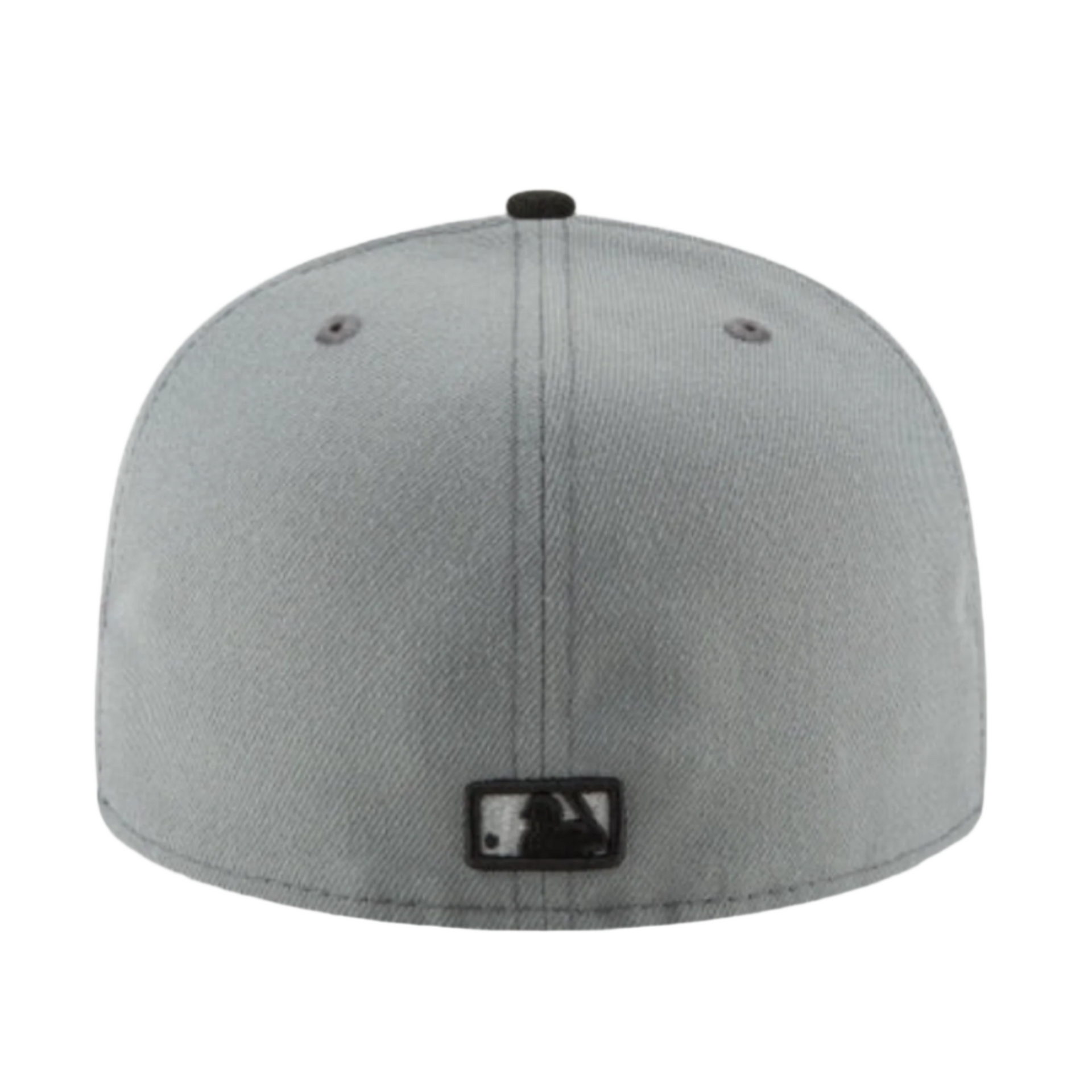 Back view of New Era Atlanta Braves Charcoal Black 2-Tone 59FIFTY Fitted Hat