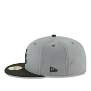 New Era Atlanta Braves Charcoal Black 59FIFTY Fitted Hat left side view