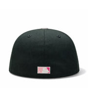back of New Era Atlanta Braves Cherry Blossom Black 59FIFTY Fitted Hat