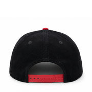 New Era Atlanta Braves Corduroy Navy Red 9FIFTY Snapback Hat back view