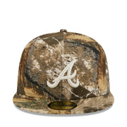 New Era Atlanta Braves Real Tree 59FIFTY Fitted Hat front view