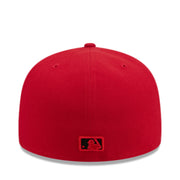 New Era Atlanta Braves Red Black 59FIFTY Fitted Hat back view