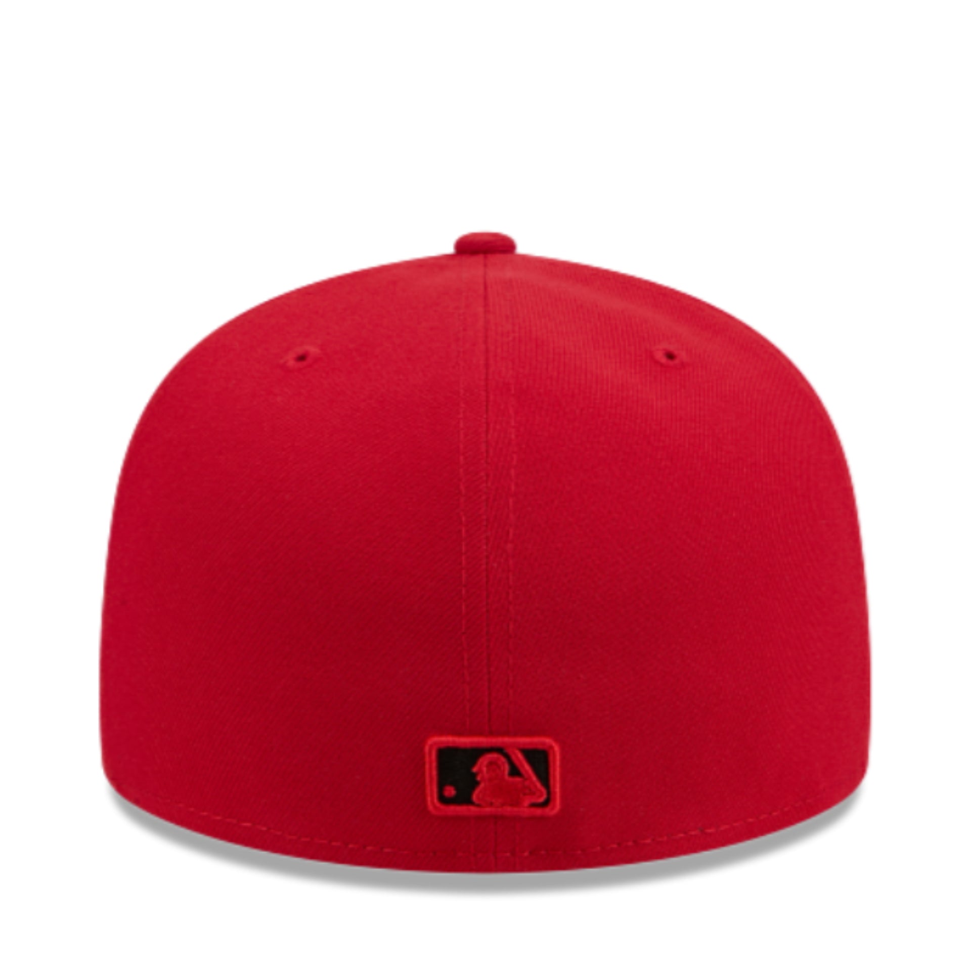 New Era Atlanta Braves Red Black 59FIFTY Fitted Hat back view