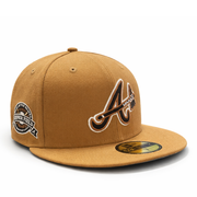 Front Side view of New Era Atlanta Braves Turner Field Light Bronze 59FIFTY Fitted Hat