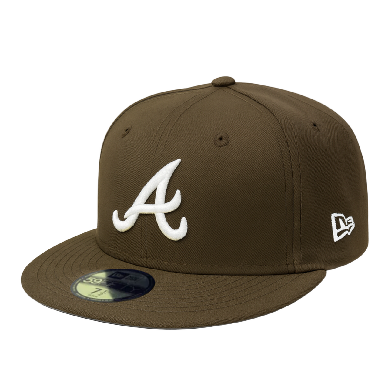 Front view of New Era Atlanta Braves Walnut Brown 59FIFTY Fitted Hat