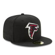 New Era Atlanta Falcons Black 59Fifty Fitted Hat front right view