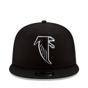 New Era Atlanta Falcons 9FIFTY Snapback Hat Black front view