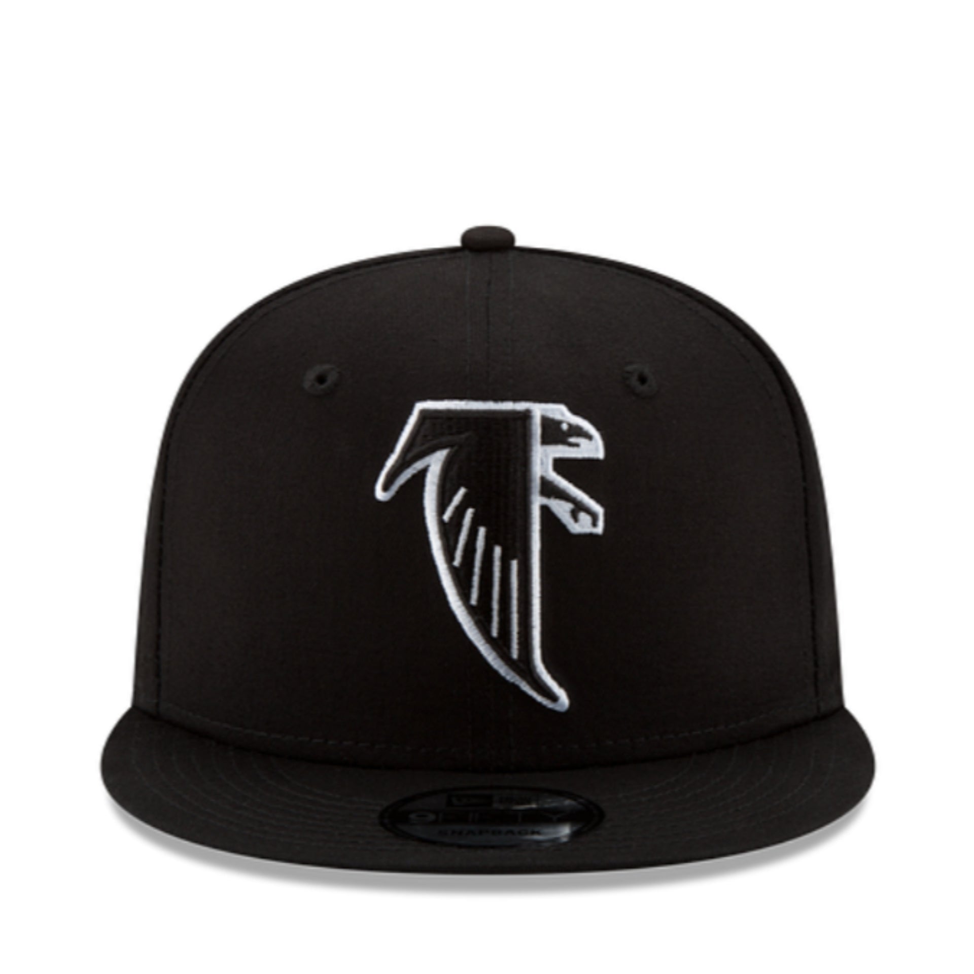 New Era Atlanta Falcons 9FIFTY Snapback Hat Black front view
