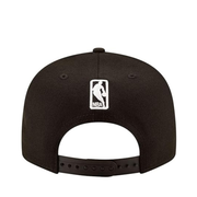 Back view of New Era Atlanta Hawks Black and White 9FIFTY Snapback Hat