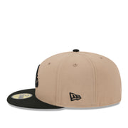 New Era Baltimore Orioles Khaki Black 59FIFTY Fitted Hat left side view