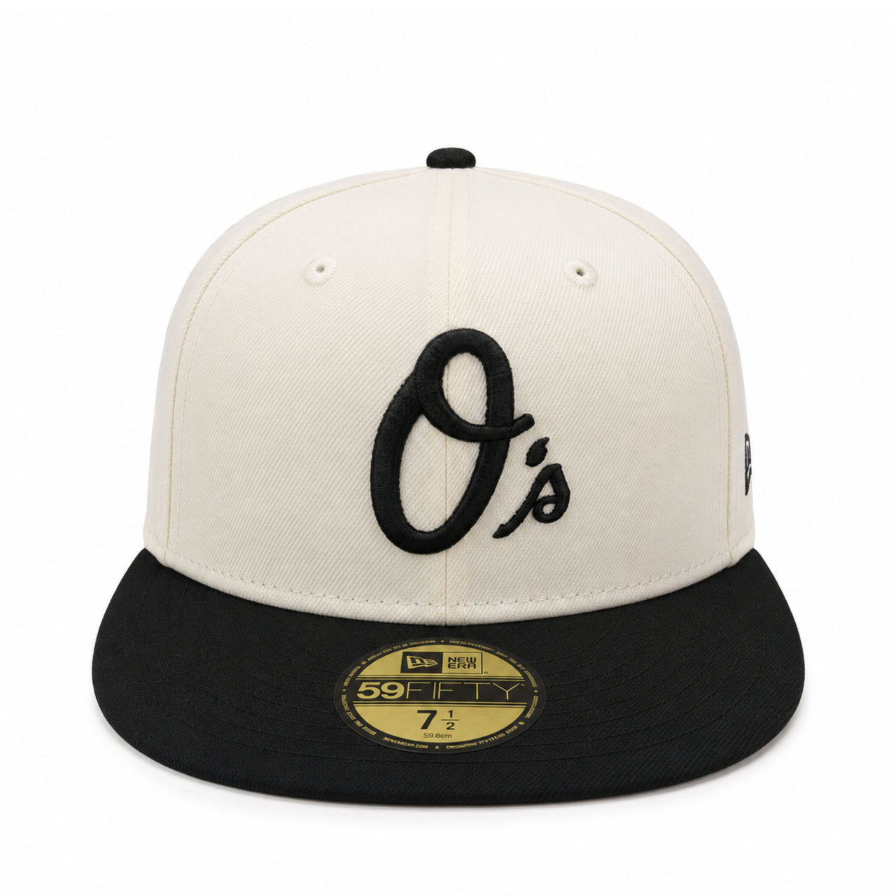 New Era Baltimore Orioles O's Chrome Black 59FIFTY Fitted Hat front view
