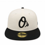 New Era Baltimore Orioles O's Chrome Black 59FIFTY Fitted Hat front view