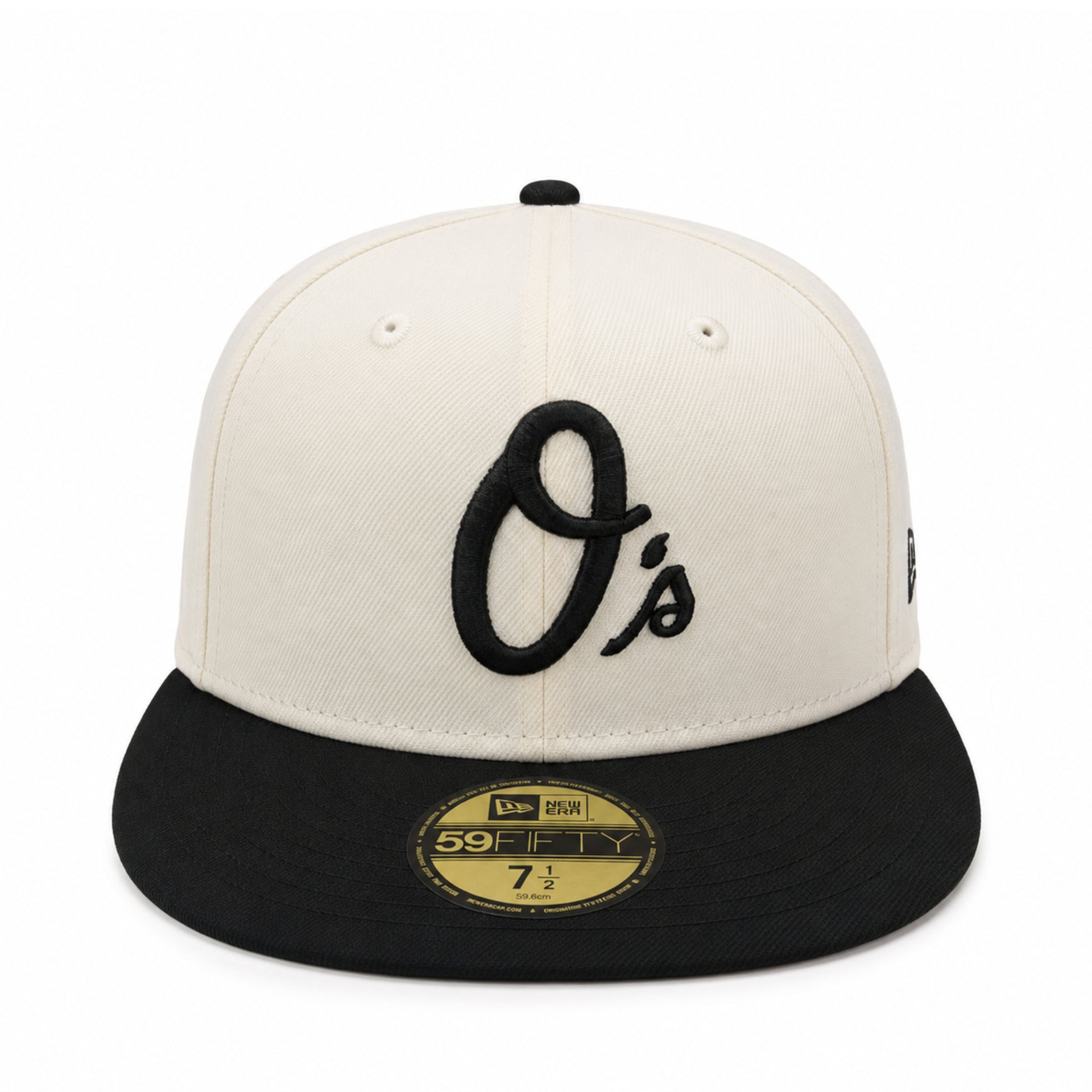 New Era Baltimore Orioles O's Chrome Black 59FIFTY Fitted Hat front view