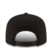 New Era Baltimore Orioles O’s black 9FIFTY snapback hat back view with snapback closure