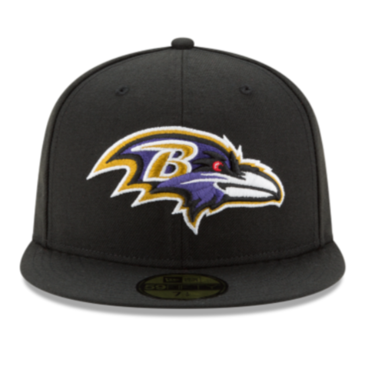 New Era NFL Baltimore Ravens Black 9FIFTY Snapback Hat front view