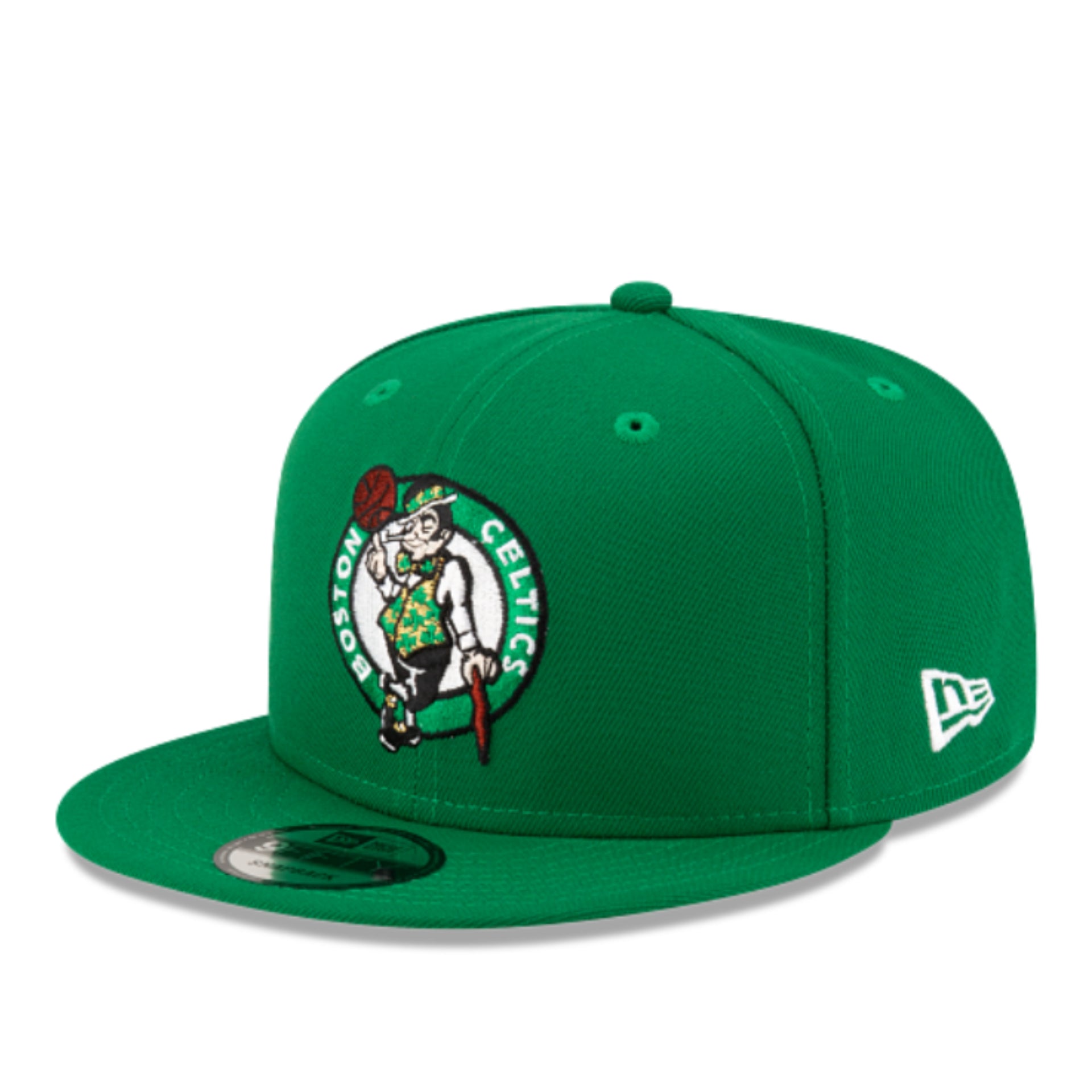 New Era Boston Celtics Green 9FIFTY Snapback Hat front angle view