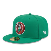 New Era Boston Celtics 1968-1977 Green 59FIFTY Fitted Hat front angle view