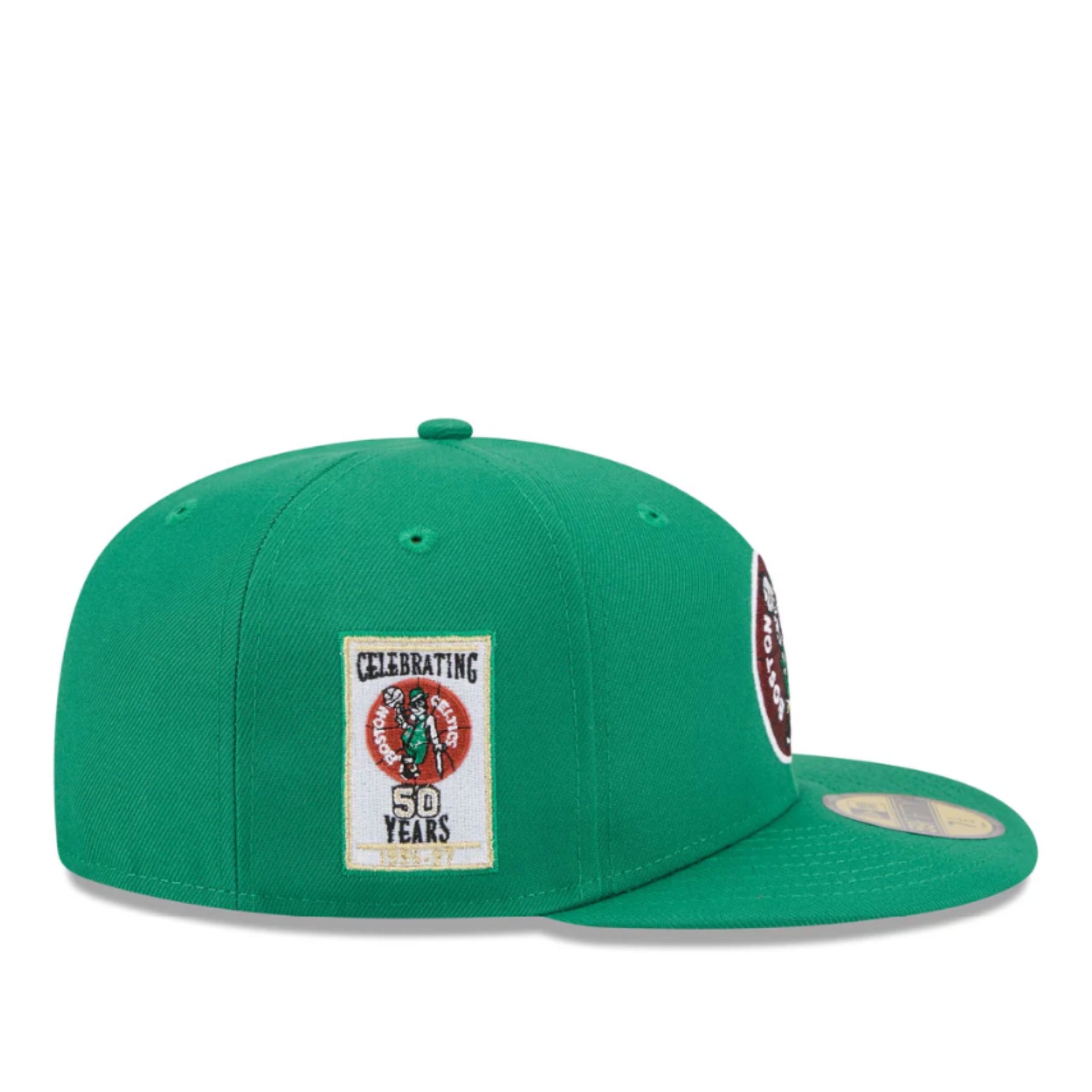 New Era Boston Celtics 1968-1977 Hardwood Classics Sidepatch 59FIFTY Fitted Hat right side view