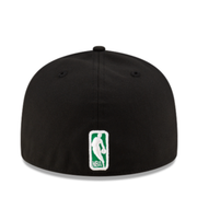 Back View of New Era Boston Celtics Black 59FIFTY Fitted Hat