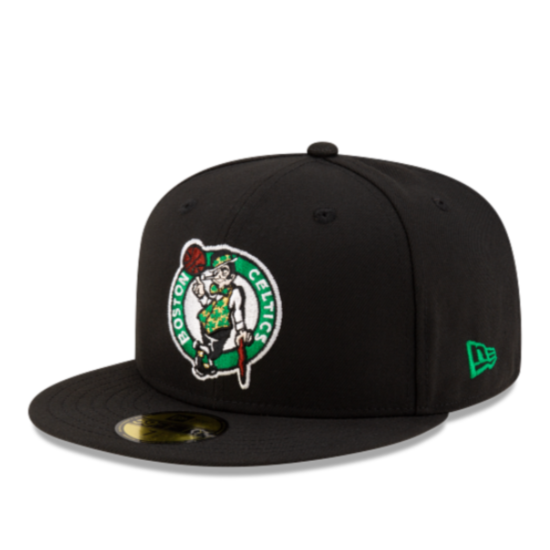 New Era Boston Celtics black 59FIFTY fitted hat with gray under visor