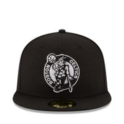 New Era NBA Boston Celtics 59FIFTY Fitted Hat - Black White front view